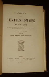 Armorial de France, composé à la fin du XIIIe siècle ou au commencement du XIVe - Catalogue des preuves de noblesse reçues par d'Hozier pour les écoles militaires, 1753-1789 - Rôle des fiefs du Grand Bailliage de Caen - Catalogues des gentilshommes