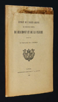Extrait de l'ancien greffe des seigneurs vicomtes de Beaumont et de La Flèche