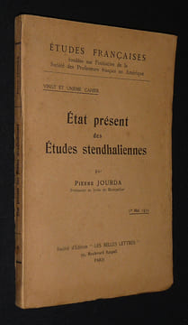 Etat présent des études stendhaliennes. Jourda Pierre