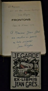 Frontons (Première série) : Baudelaire, Verlaine, Renan, Mallarmé, Signoret, Gasquet, Nau, Ghil, De Faramond, Gide, Jammes, Valéry, Cantacuzène, ...