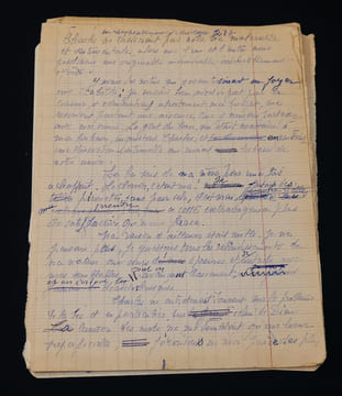 "Manuscrit d'Elise Jouhandeau : ""L'Altesse des hasards""". Jouhandeau Elise