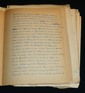 "Manuscrit de Marcel Jouhandeau : Notes pour ""L'Amateur d'imprudence""". Jouhandeau Marcel