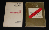 Lot de 2 ouvrages de Robert Escarpit : Le Ministricule - Peinture fraîche (2 volumes). Escarpit Robert