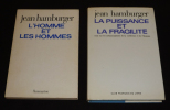 Lot de 2 ouvrages de Jean Hamburger : L'Homme et les hommes - La Puissance et la fragilité : Essai sur les métamorphoses de la médecine et de l'homme ...