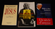 Lot de 3 ouvrages de Soeur Emmanuelle : Jésus tel que je le connais - Mille et un bonheurs - Confessions d'une religieuse (3 volumes). Soeur ...