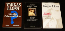 Lot de 3 ouvrages de Mario Vargas Llosa : Qui a tué Palomino Molero ? - Eloge de la marâtre - L'Utopie archaïque : José Maria Aguedas et les fictions ...