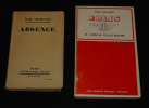 Lot de 2 ouvrages de Marc Chadourne : Absence - Eblis ou l'enfer de William Beckford (2 volumes). Chadourne Marc