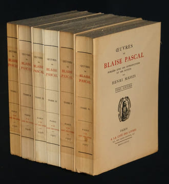 Oeuvres de Blaise Pascal (6 volumes). Massis Henri, Pascal Blaise