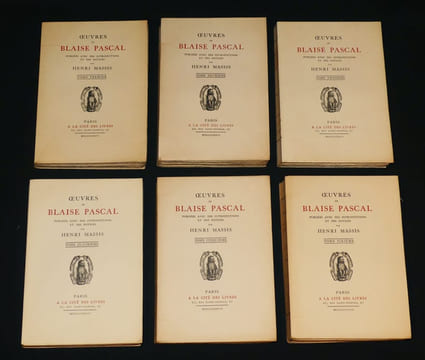 Oeuvres de Blaise Pascal (6 volumes). Massis Henri, Pascal Blaise