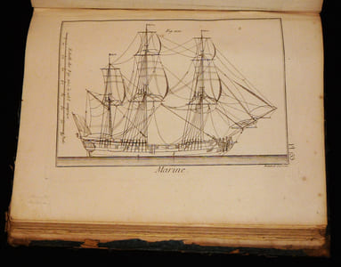 Recueil de planches de l'encyclopédie par ordre de matières. Tome Cinquième : Marine