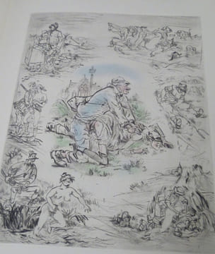 Symphonies amoureuses, suite de seize gravures à la pointe sèche rehaussées. Anonyme