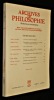 Archives de philosophie. Recherches et documentation : études sur Vico, janvier-mars 1977, tome 40, cahier 1. Collectif