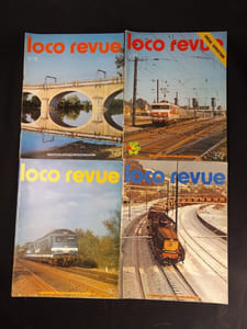 "Lot de 68 numéros de ""Loco revue, la revue des modélistes et amateurs de chemins de fer"" (1973-1984)"