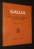 Gallia. Fouilles et monuments archéologiques en France métropolitaine (Tome 42, 1984 - fascicule 1). Collectif