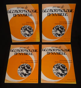 Revue de géomorphologie dynamique (année 1974 complète en 4 volumes)
