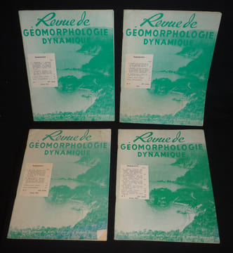 Revue de géomorphologie dynamique (année 1972 complète en 4 volumes). Collectif