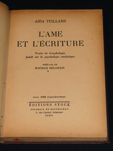 Lot de sept livres sur la graphologie