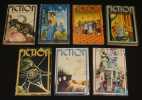 Fiction.  L'anthologie vivante de la science-fiction et du fantastique (lot de 7 num&eacute;ros). Pelot Pierre, Leiber Fritz, Ligny Jean-Marc, Bozzetto ...