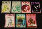 Fiction.  L'anthologie vivante de la science-fiction et du fantastique (lot de 7 num&eacute;ros). Sprague de Camp L., Pohl Frederick, Riche Daniel, Andrevon ...