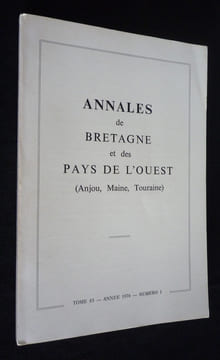 Annales de Bretagne et des Pays de l'Ouest (Anjou, Maine, Touraine), tome 83 - année 1976 - n°1. Collectif