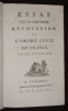 Essai sur la dernière révolution de l'ordre civil en France, Tome 1. Olivier Gabriel-Raimond-Jean-de-Dieu-françois d'
