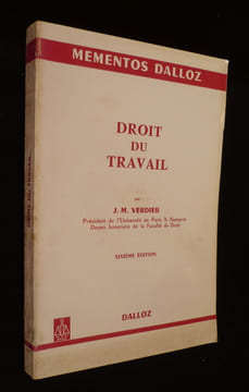 Mémentos Dalloz. Droit du travail. Verdier J. M.