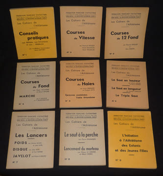 Les Cahiers de l'athlétisme (n°1 à 9). Baquet Maurice,Bernard Henri,Decrombecque F.,Gajan Etienne,Guilleux F.,Joye Prudent,Le Hanvic Moïse,Lewden ...