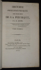 Histoire philosophique des progrès de la physique, Tomes 1 et 2 (2 volumes). Libes A.
