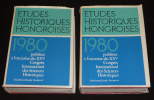 Etudes historique hongroises : 1980 (2 volumes). Collectif