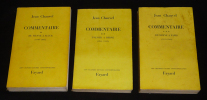 Commentaire. Tome 1 : De Vienne à Alger - Tome 2 : D'Alger à Berne - Tome 3 : De Berne à Paris (3 volumes). Chauvel Jean