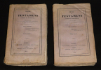 Choix de testamens anciens et modernes remarquables par leur importance, leur singularité ou leur bizarrerie (2 volumes). Peignot Gabriel