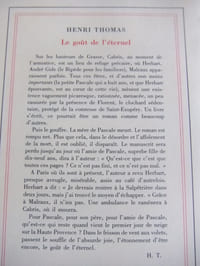 Le goût de l'éternel