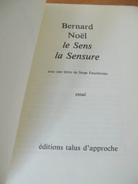 Le sens la Sensure