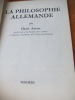 La philosophie allemande. ARVON, Henri