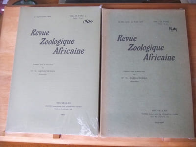 Revue zoologique africaine 