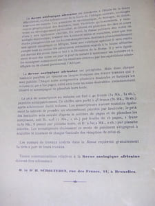 Revue zoologique africaine 