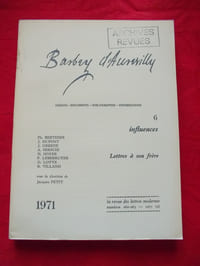 Barbey d'Aurevilly 6 : Influences - Lettres à son frère