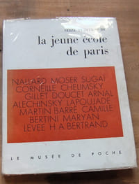 La jeune école de Paris, signé par Alechinsky, Moser, Corneille, Doucet, M. Barré, etc.
