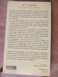 Le mot et la chose