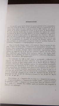 Les mammifères de la région occidentale du lac Kivu