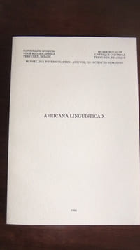 Africana Linguistica X