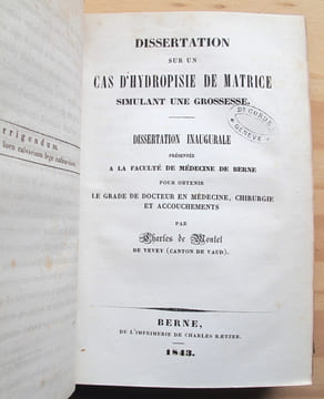 Thèses et Mémoires / Obstétrique / 1771 - 1870
. COLLECTIF