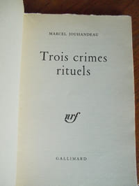 Trois crimes rituels