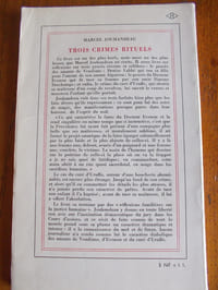 Trois crimes rituels