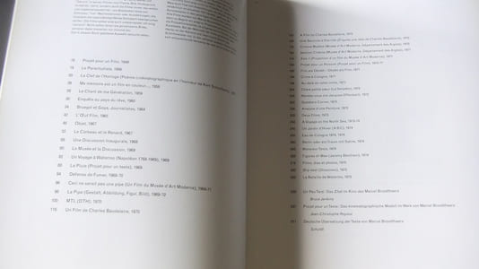 MARCEL BROODTHAERS Cinéma