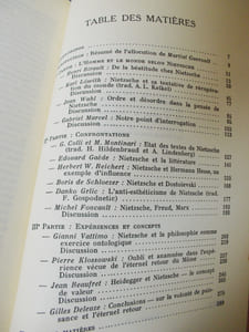 Nietzsche - Cahiers de Royaumont