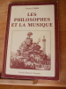 Les philosophes et la musique. FUBINI, Enrico