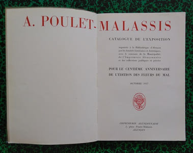 Un imprimeur sur le Parnasse Auguste Poulet-Malassis.