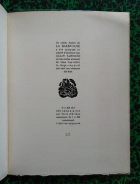Revue La Barbacane ( Albert-Birot, Duprez, Galan, Guillevic, Labrusse, Lemoigne, Nabert ).. Revue La Barbacane
