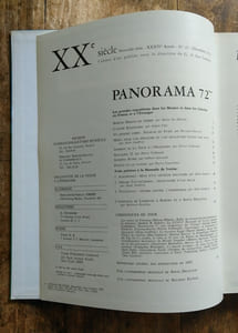 Revue Xxè Siècle, Panorama 72 ( décembre 1972 ) revue Xxè Siècle n° 39.